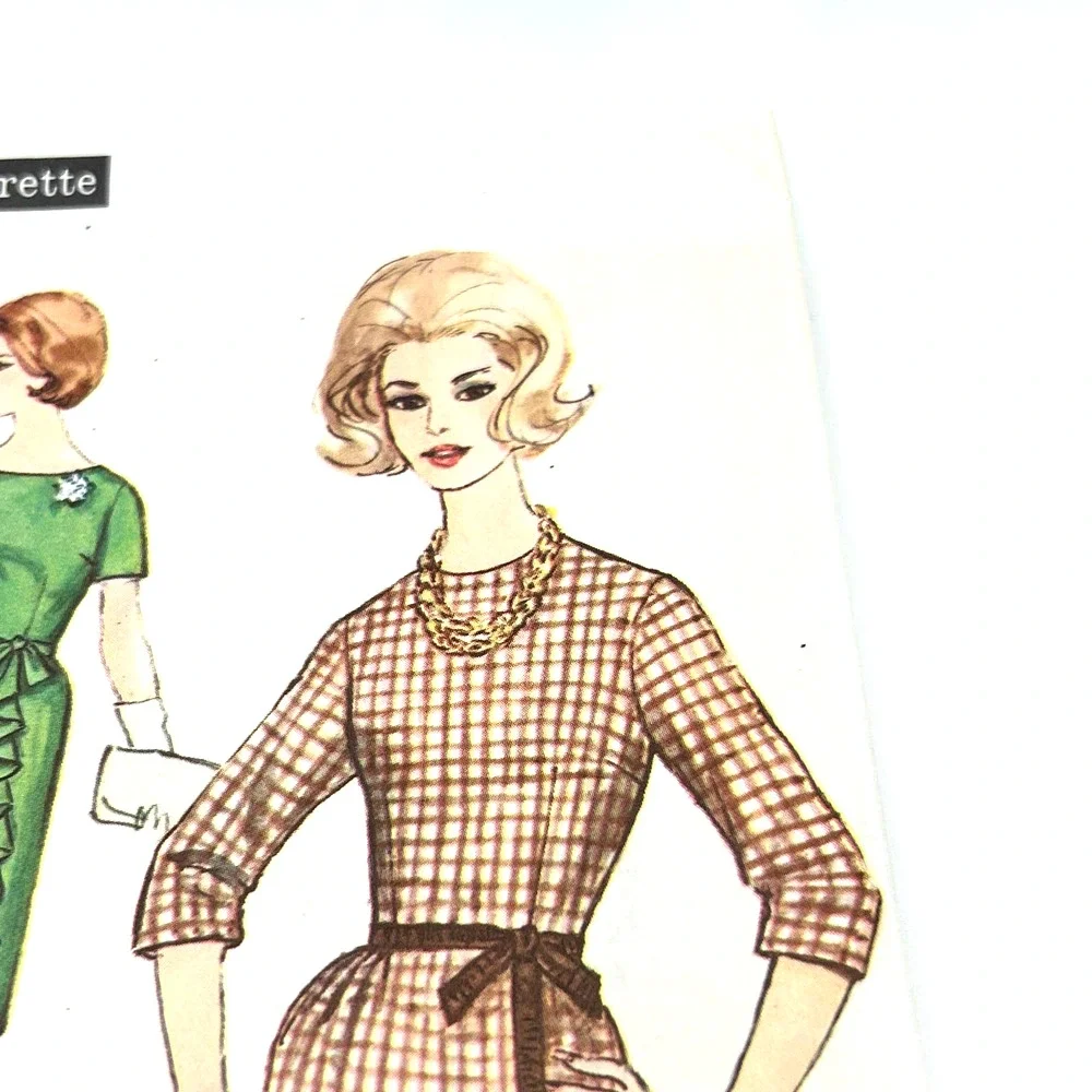 Simplicity Vintage‎ 1950's Pattern #4675 One Piece Slenderette Dress Size 16